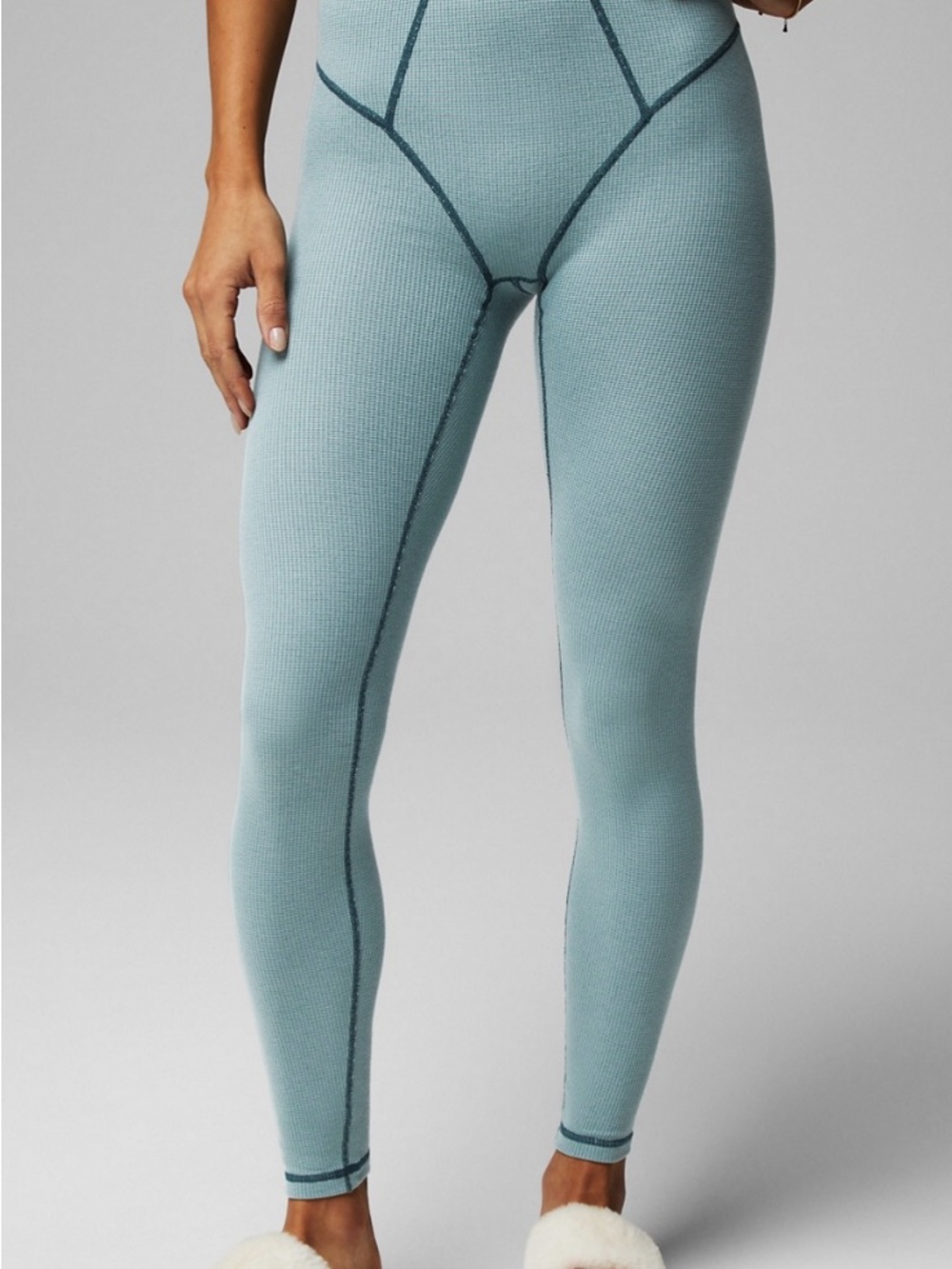 Fabletics Waffle Legging, Arctic wave / midnight wave